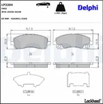 Sada brzdových destiček, kotoučová brzda DELPHI LP2204