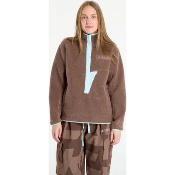 Dámská mikina Mikina adidas Terrex Xploric High Pile Fleece Pullover Sweatshirt Earth Strata/ Aurora Ivy M