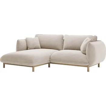 Pohovka Micadoni Světle béžová rohová pohovka Ada 214 cm, levá