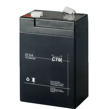 Záložní baterie CT 6-5 (6V/5Ah - Faston 187)