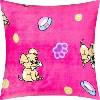 Dekorativní polštářek Bellatex Polštářek ELLÍK - dětský motiv Růžová,Béžová