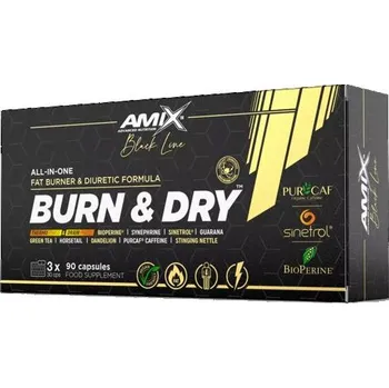 Spalovač tuku Amix Black Line Burn Dry Blister 90 kapslí