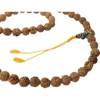 Náhrdelník Mala rudraksha se stupou Barva: Žlutá