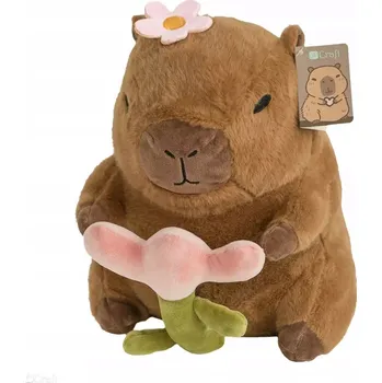 plyšák Plyšák KAPYBARA s kytkou 27 cm