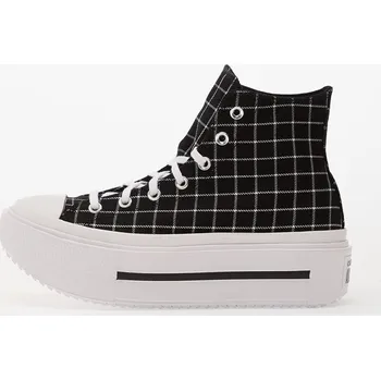 Dámská obuv Tenisky Converse Chuck Taylor All Star Lift Double Stack Platform Plaid Hi Black/ White/ Black EUR 39.5