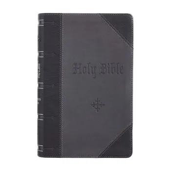 KJV Bible Giant Print 2-Tone Black/Dark Gray (EN)
