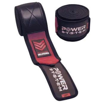 Power System Extra pevné bandáže na kolena Knee Wraps Extreme 3730 - červené