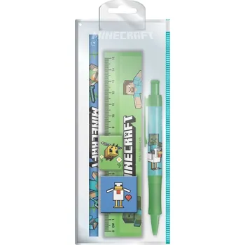 Set školních potřeb Set 5 kusů školních potřeb Minecraft: Ikona (8 x 21 cm)