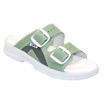 Dámská obuv SANTE Dámské pantofle N/517/31S/97/BP ZELENÁ v.41