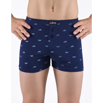 Chlapecké spodní prádlo Dětské trenky volné chlapecké, šité, s potiskem - lékořice tm. tyrkysová - 140/146