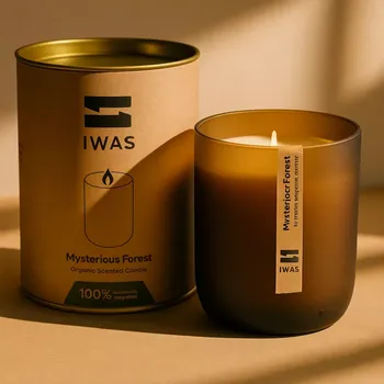 Svíčka IWAS Organická Vonná Svíčka Mysterious Forest, upcycled