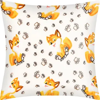 Dekorativní polštářek Bellatex Polštářek ELLÍK - dětský motiv Oranžová,Bílá