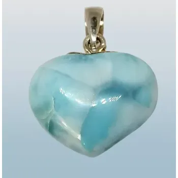 Přívěsek Larimar ve tvaru srdce 2,2 cm v AA kvalitě
