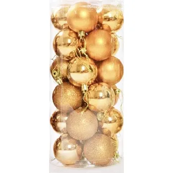 Vánoční ozdoba 4L Sada vánočních ozdob 24 ks - zlaté