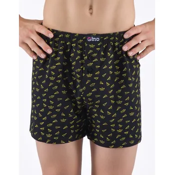 Chlapecké spodní prádlo Dětské trenky volné chlapecké, šité, s potiskem - černá petrolejová - 164/170