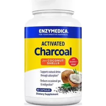 Activated Charcoal, 60 kapslí Enzymedica