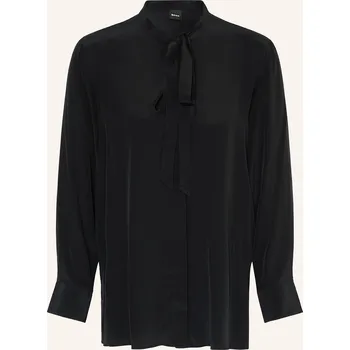 Dámská halenka Boss Dámská Halenka S Vázankou Bryon Z Hedvábí, černá, 34