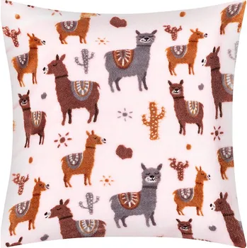 Dekorativní polštářek Bellatex Polštářek ELLÍK - dětský motiv Růžová,Hnědá