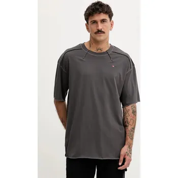 Bavlněné tričko Diesel T-CRAHOR-BOXT-T1 pánské, šedá barva, A19463.0NIAX 90C, vel. M