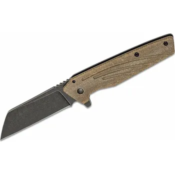 kapesní nůž ONTARIO ON9000 Besra kapesní nůž 7,6 cm, Black Stonewash, hnědá, Micarta, titan