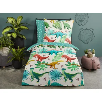 Povlečení Good Morning Povlečení 100% bavlna Dinos 140x200/70x90 cm