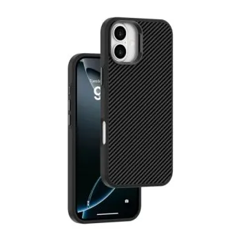 Pouzdro na mobilní telefon Winner Pouzdro Platinum Carbon Magnet iPhone 17 /black, 13608