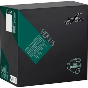 Papírový ubrousek Ubrousky INFIBRA Venus Airlaid 40x40cm textilní BIO černá - 50ks