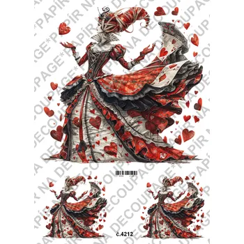 Umělecký papír Rýžový a soft papír na decoupage - Alenka v říši divů - KB04212 Materiál: Soft, Rozměr: A4