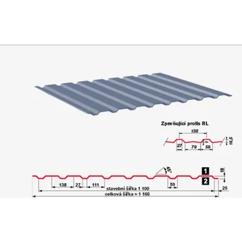 Střešní krytina Trapézový plech 18NP stěnový, Satjam Barva: Šedá světlá, Povrchová úprava: Polyestersat 25 µm (PE 25)