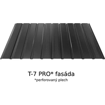 Střešní krytina Blachotrapéz T7 PRO 1250 Barva: 9007 - Šedý hliník, Povrchová úprava: Polyester standard RAL, Tloušťka (mm): 0.5