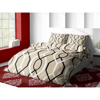 Povlečení Flanelové povlečení Emma hnědá 140x200, 70x90 cm