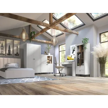 Dětský pokoj Dolmar Dětský pokoj Mossa Vyber LED osvětlení: bez LED osvětlení, Provedení - vyberte: Dub whisky + bílý mat