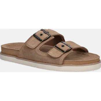 Dámské pantofle Semišové pantofle Gant Fairfo pánské, béžová barva, 30631863.G25 80X, EUR 41