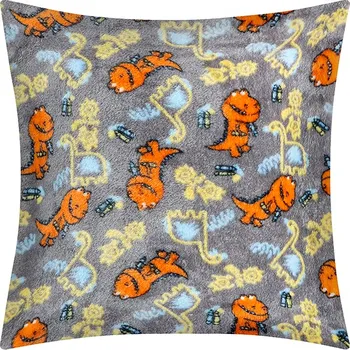 Dekorativní polštářek Bellatex Polštářek ELLÍK - dětský motiv Šedá,Oranžová