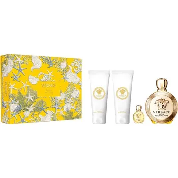Kosmetická sada Versace Eros Pour Femme Dárková sada, Parfémovaná voda EDP 100 ml + tělové mléko 100ml + sprchový gel 100ml + Parfémovaná voda EDP 5ml