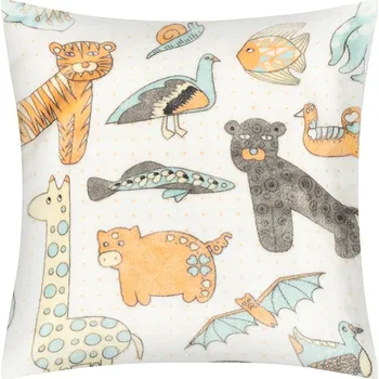 Dekorativní polštářek Bellatex Polštářek ELLÍK - dětský motiv Bílá,Béžová,Modrá