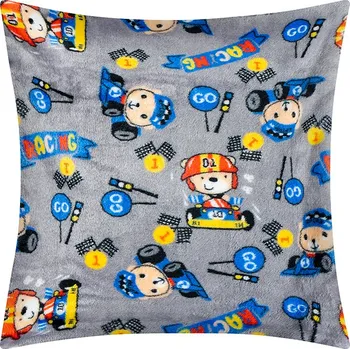 Dekorativní polštářek Bellatex Polštářek ELLÍK - dětský motiv Modrá,Šedá