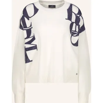Dámský svetr Monari Dámský Svetr S Ozdobnými Kamínky, bílá / tmavě modrá, 42
