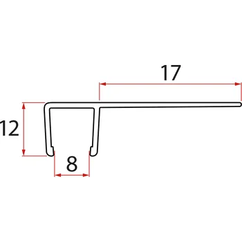 Gelco Set svislých těsnění pro sklo 8/8mm, 2000mm