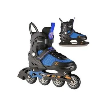 Kolečkové brusle Brusle NILS Extreme NH18188A 2v1 černo-oranžové - - Výběr variant -