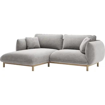 Pohovka Micadoni Světle šedá rohová pohovka Ada 214 cm, levá