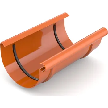 okap BRYZA PVC spojka žlabu 125 mm cihlově červená (RAL 8004)
