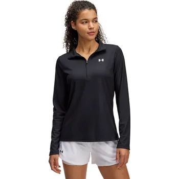 Dámské tričko Dámská funkční mikina na zip Under Armour TECH RIB 1/2 ZIP W černá 1389857-001 - L | UK 11,5 | US 12,5