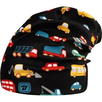 Čepice Flísová čepice Dráče Yetti - vzor 38 - černá - auta