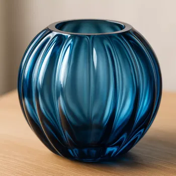 Váza Bloomingville Abas, modrá váza