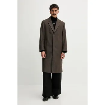 Dámský kabát Kabát s příměsí vlny HUGO Maldo2531 50542695 hnědá 88X, vel. XL