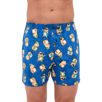 Boxerky Pánské trenky Classic 001/178 navy, capybara velikost S-42/44