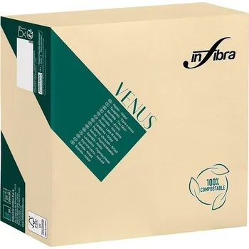 Papírový ubrousek Ubrousky INFIBRA Venus Airlaid 40x40cm textilní BIO slonová kost - 50ks