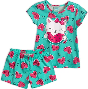 Dívčí pyžamo Dívčí pyžamo svítící ve tmě KYLY KOČIČKA S MELOUNEM zelené Velikost: 104