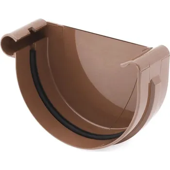 okap BRYZA PVC koncovka žlabu levá 125 mm hnědá (RAL 8017)
